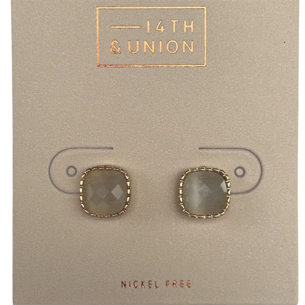 14th & Union Nickel-Free Standard Stud Earrings in Gold - OS